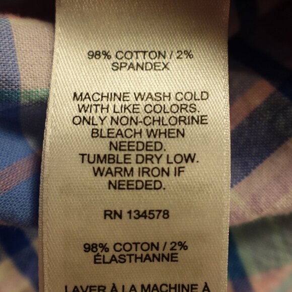 Vineyard Vines plaid button down shirt men's medium pink blue plaid - Picture 12 of 13